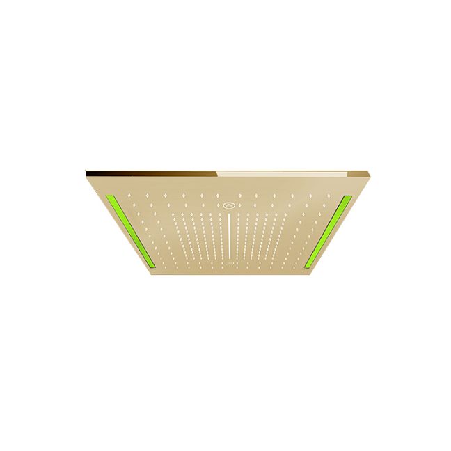 Gessi Rettangolo Colour Внешняя часть душ. системы 500х500 мм, 3 режима, хромотерапия, Gold PVD