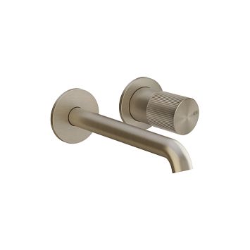 Gessi Habito Rigato Смеситель для раковины настенный встраиваемый, однорычажный, Finox Brushed Nickel