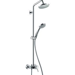 Душевая стойка Hansgrohe Croma 100 Showerpipe 160, диаметр 16см, с однорычажным смесителем и ручным душем, цвет: хром купить в Москве: интернет-магазин StudioArdo