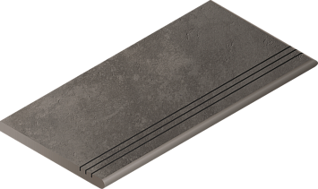 Italon Керамогранитная ступень Millennium X2 Gradino Round DX Black 30x60 Grip