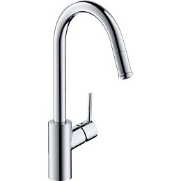 Смеситель для кухни Hansgrohe Talis M52 на 1 отв, поворотный и выдвижной излив, цвет: хром купить в Москве: интернет-магазин StudioArdo