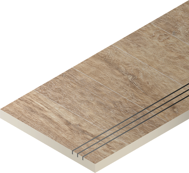 Italon Керамогранитный бортик Natural Life Wood X2 Bordo DX Olive 30x60 Grip
