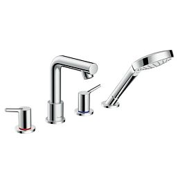 Смеситель для ванны Hansgrohe Talis S, и душа, на 4 отверстия, Цвет: хром купить в Москве: интернет-магазин StudioArdo