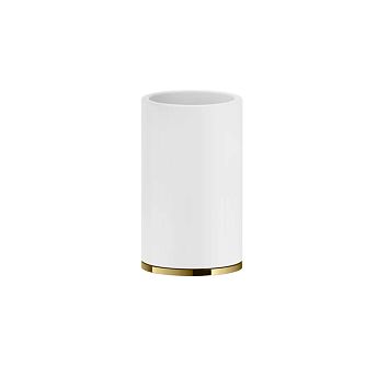 Gessi Inciso Стакан настольный, белый/золото