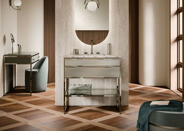 Oasis Academy Комплект Зеркальный хром и Verde Salice L85 x W53 x H84 cm