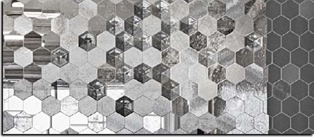 Стеклянное панно Sicis Vetrite Persio Grey 132,5x254,6