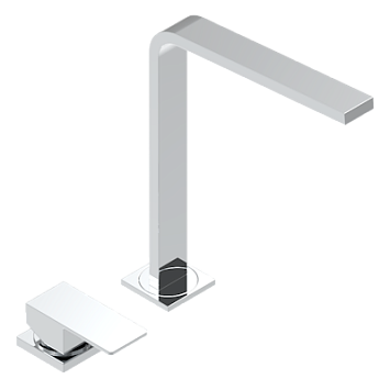 Смеситель THG Soho с прогрессивным картриджем для раковины на 2 отверстия с краном, без донного клапана