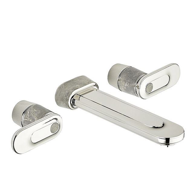 THG CORVAIR A MANETTES FIOR DI BOSCO Смеситель для раковины настенный, c 2 вентилями, внешняя часть, цвет: хром