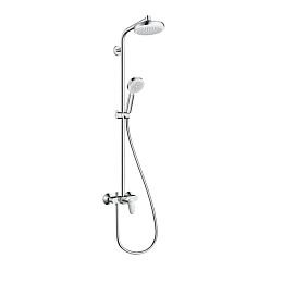 Душевая стойка Hansgrohe Crometta 160 Showerpipe с верхнем душем 180мм, ручным душем, и термостатическим смесителем, цвет: хром купить в Москве: интернет-магазин StudioArdo