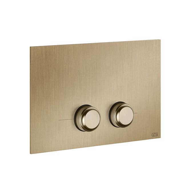 Gessi Venti20 Клавиша смыва для унитаза двойная, для инсталляций Geberit Sigma8 и Sigma12, Warm Bronze Br. PVD