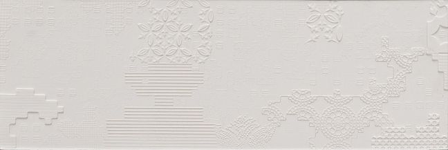 Керамогранит Mutina Bas Relief Patchwork Relief Bianco Matt 18x54