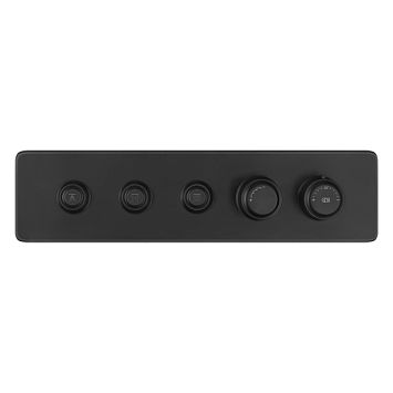 Gessi Hi-Fi Eclectic Смеситель для душа настенный встраиваемый, термостатический, с 3 запорными кнопками, Black XL