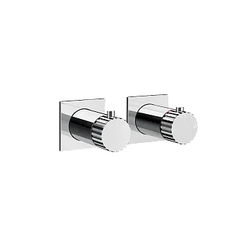 Gessi Incastri Термостат встраиваемый с переключателем на два потока, внешняя часть, цвет 031 Chrome