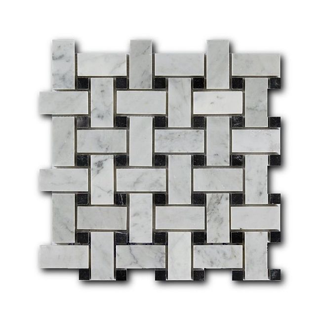 Мозаика ART NATURA Basket Weave Bianco + Nero 30,5x30,5