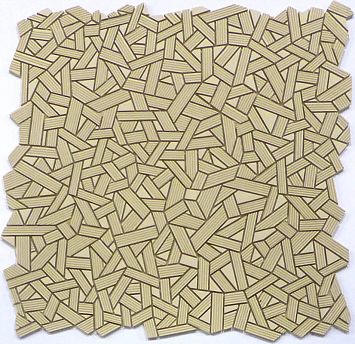 Микромозаика Sergio Savino Fasce Rigate 30x30 Travertino