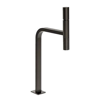 Gessi Incastri Смеситель высокий h-461мм для раковины, без донного клапан, цвет 707 Black Metal Brushed PVD