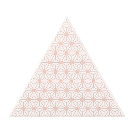 Керамическая плитка Petracers Triangolo Stella Rosa Su Bianco 17x17