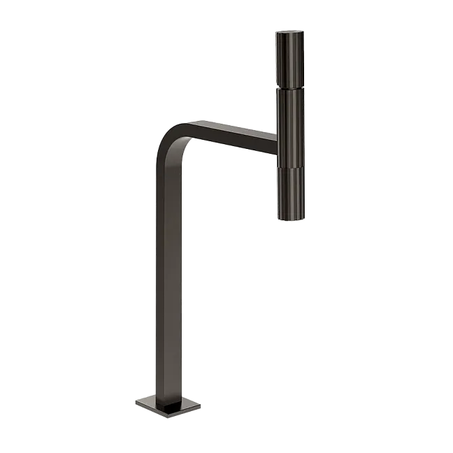 Gessi Incastri Смеситель высокий h-461мм для раковины, без донного клапан, цвет 707 Black Metal Brushed PVD