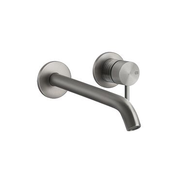 Gessi 316 Встраиваемый смеситель для раковины с изливом 200-170мм (внешняя часть), steel brushed