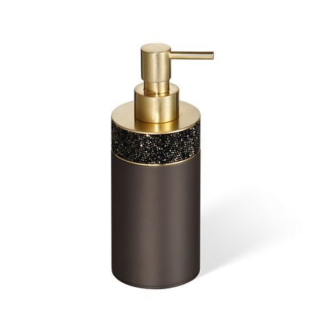 Decor Walther Rocks SSP1 Дозатор для мыла, настольный, с кристаллами Swarovski, цвет: темная бронза / золото матовое
