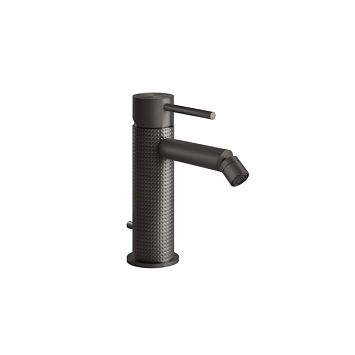 Gessi 316 Смеситель для биде на 1 отверстие, с донным клапаном, излив 118мм, brushed black metal pvd