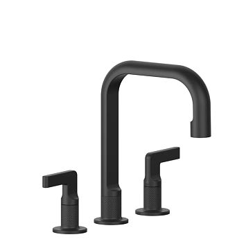 Gessi Inciso Смеситель для раковины на 3 отверстия с донным клапаном, излив 160мм, h=240мм nero XL