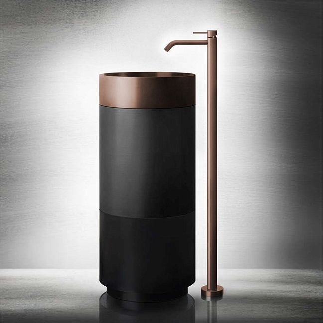 Gessi 316 Раковина 400 мм., для установки на столешницу, без перелива, нержавеющая сталь, Copper brushed pvd