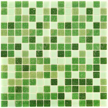Rose Mosaic Смесь из стеклянной мозаики 2x2 Aquatica Mojito R+ сетка 327x327