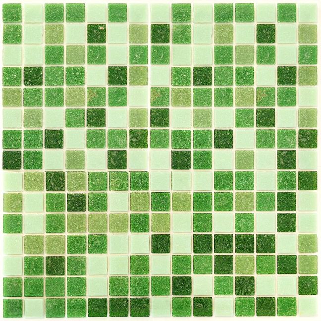 Rose Mosaic Смесь из стеклянной мозаики 2x2 Aquatica Mojito R+ сетка 327x327