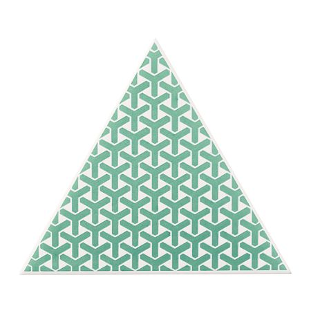 Керамическая плитка Petracers Triangolo Ypsilon Verde Su Bianco 17x17