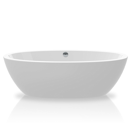 Ванна отдельностоящая  Knief Acrylic Loom XS акриловая  170x85x60см, белая глянцевая,с щелевым сливом-переливом в цвете хром.