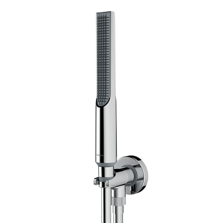 BOSSINI (APICE) Душевой комплект: душ-палочка  29 мм, шланговое подсоединение со встроенным держателем, шланг Cromolux 1500 мм, хром (030)