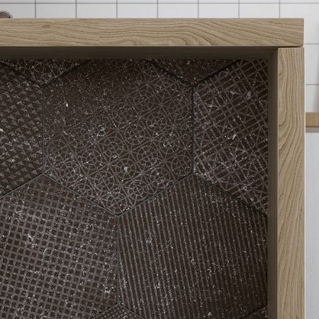Equipe Керамогранит Coralstone Hexagon Melange Black 29,2x25,4x0,83