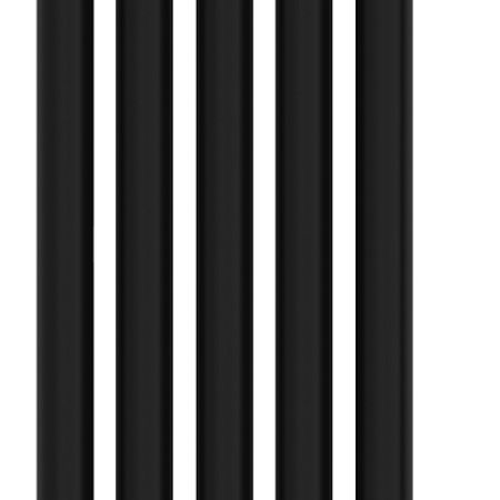 Отопительный радиатор Сунержа Эстет-1 EU50 правый 1200х225 5 секций, Матовый чёрный