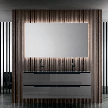 Комплект мебели Oasis Profilo glossy Medium Grey lacquered 140x51.5x200см