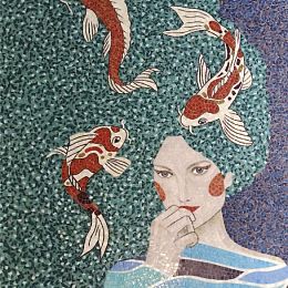 Художественное панно из мозаики по мотивам работы художника Хулии Оздемир Art&Natura Decoro купить в Москве: интернет-магазин StudioArdo