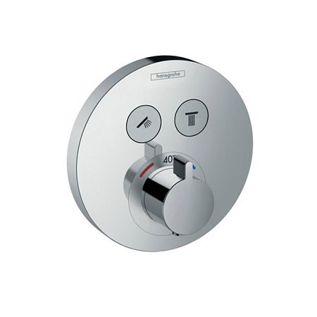 Термостатический смесительHansgrohe ShowerSelect S на 2 потребителя, внешняя часть, цвет: хром