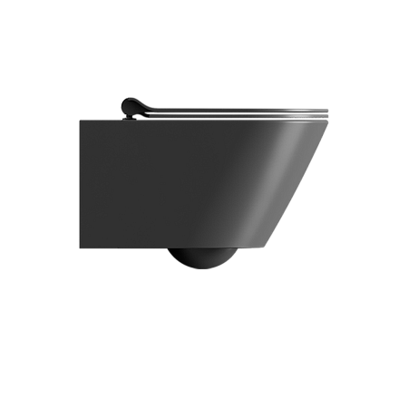 Унитаз Kube X безободковый с водоворотной системой смыва Swirlflush фаянсовый черный матовый (941526)